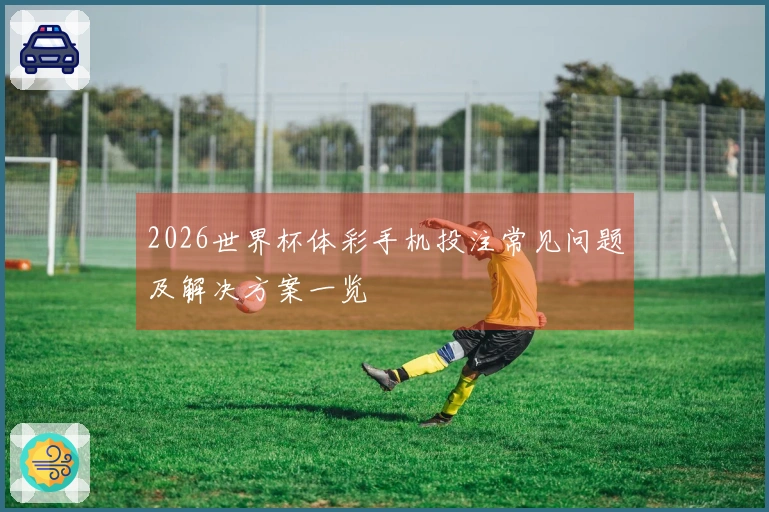 2026世界杯体彩手机投注常见问题及解决方案一览